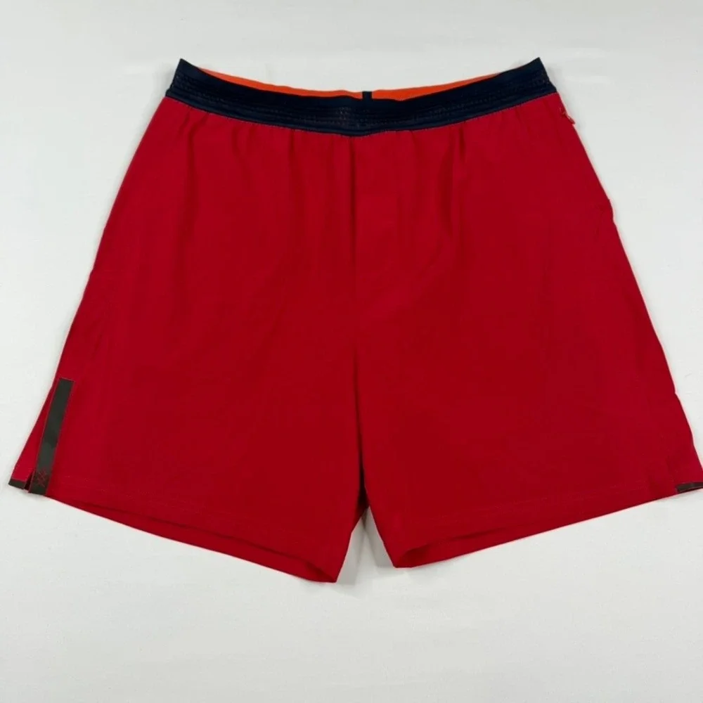 Rhone Swift Lined Athletic Shorts Mens Medium Red Training Gym 6